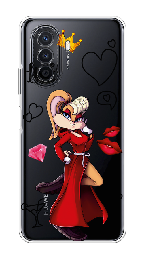 

Чехол на Huawei Nova Y70 "Rich Lola Bunny", Красный;бежевый;оранжевый, 6109150-6