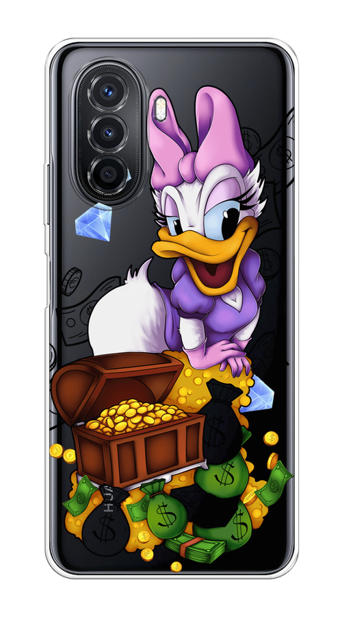 

Чехол на Huawei Nova Y70 "Rich Daisy Duck", Коричневый;белый;фиолетовый, 6109150-6