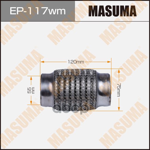 

Гофра глушителя 3-х слойная 55х120 3-х слойная, wiremesh, interlock, 55х120 MASUMA EP-117w