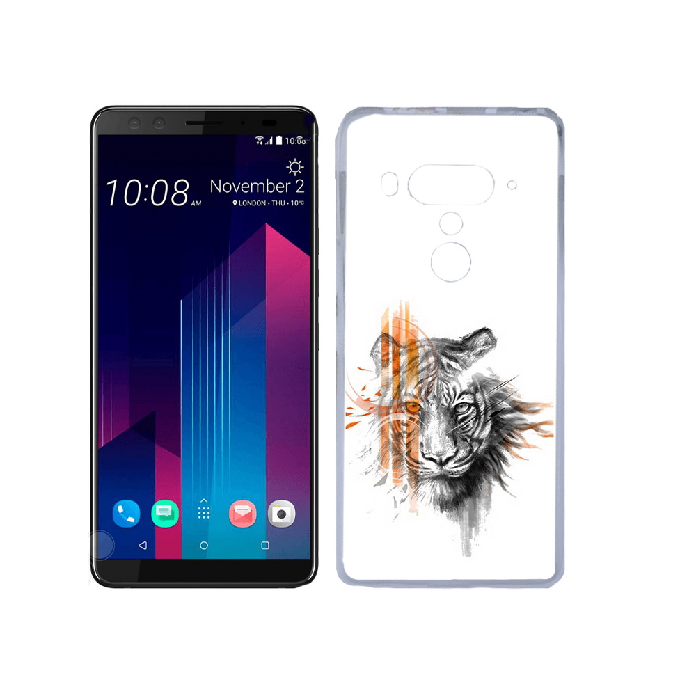 

Чехол MyPads Tocco для HTC U12+ огненный тигр, Прозрачный, Tocco
