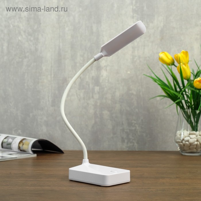 

Лампа настольная 79954/1 LED 2Вт USB батарейки 3АА белый 10х7х37 см