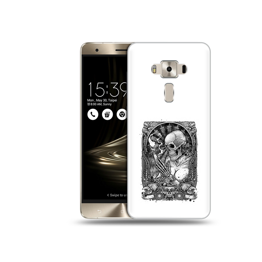

Чехол MyPads Tocco для Asus ZenFone 3 девушка скелет, Прозрачный, Tocco