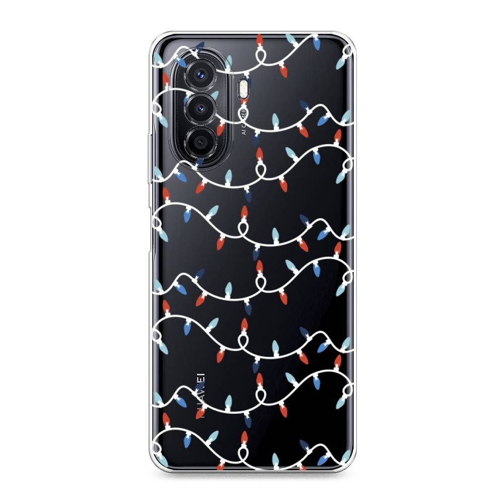 

Чехол для Huawei Nova Y70 "Разноцветная гирлянда", Белый;красный;синий, 6109150-5