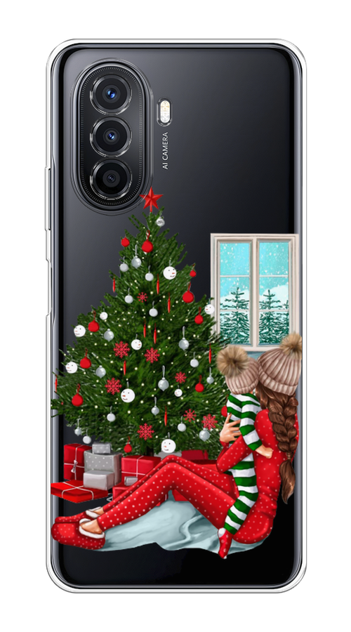 

Чехол на Huawei Nova Y70 "Новый год с мамой", Красный;зеленый;голубой, 6109150-6