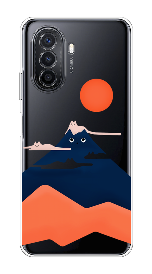 

Чехол на Huawei Nova Y70 "Кот-гора", Черный;оранжевый, 6109150-4