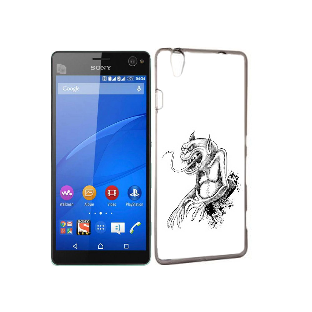 

Чехол MyPads Tocco для Sony Xperia C4 чорт, Прозрачный, Tocco