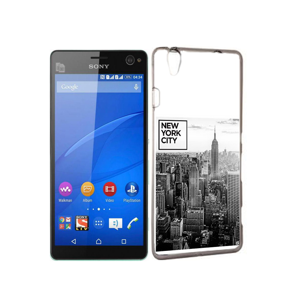 

Чехол MyPads Tocco для Sony Xperia C4 черно белый ньюерк, Прозрачный, Tocco