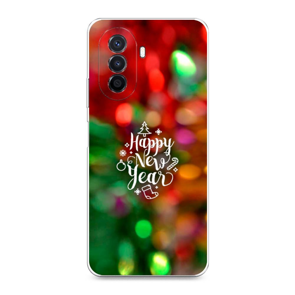 

Чехол для Huawei Nova Y70 "Новый Год на елке", Зеленый;красный;желтый, 6109150-5