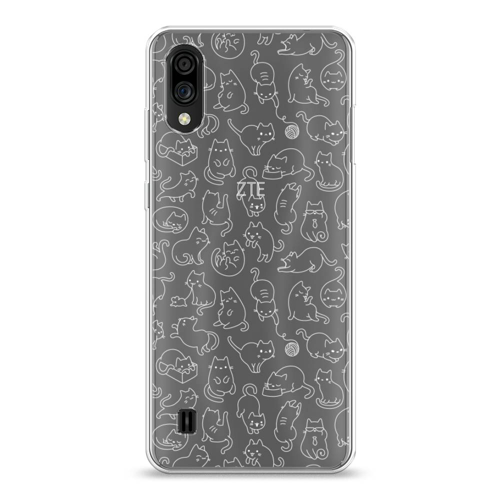 фото Силиконовый чехол "шкодливые котики" на zte blade a51 lite awog