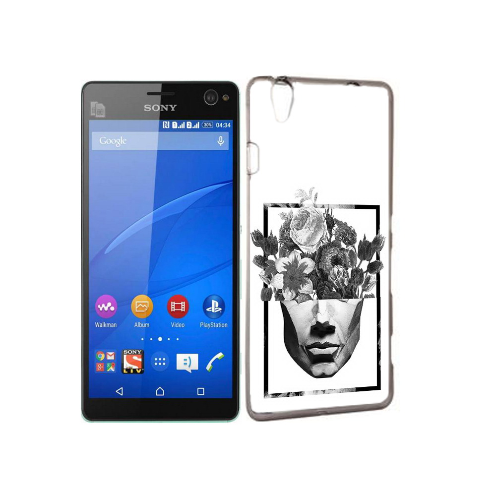 

Чехол MyPads Tocco для Sony Xperia C4 черно белая ваза в абстракции, Прозрачный, Tocco