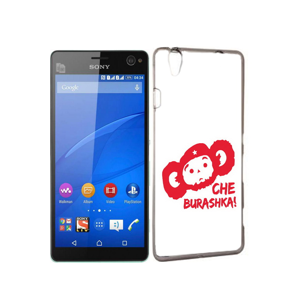 

Чехол MyPads Tocco для Sony Xperia C4 чебурашка, Прозрачный, Tocco