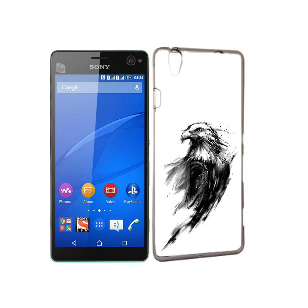 

Чехол MyPads Tocco для Sony Xperia C4 чб птица, Прозрачный, Tocco