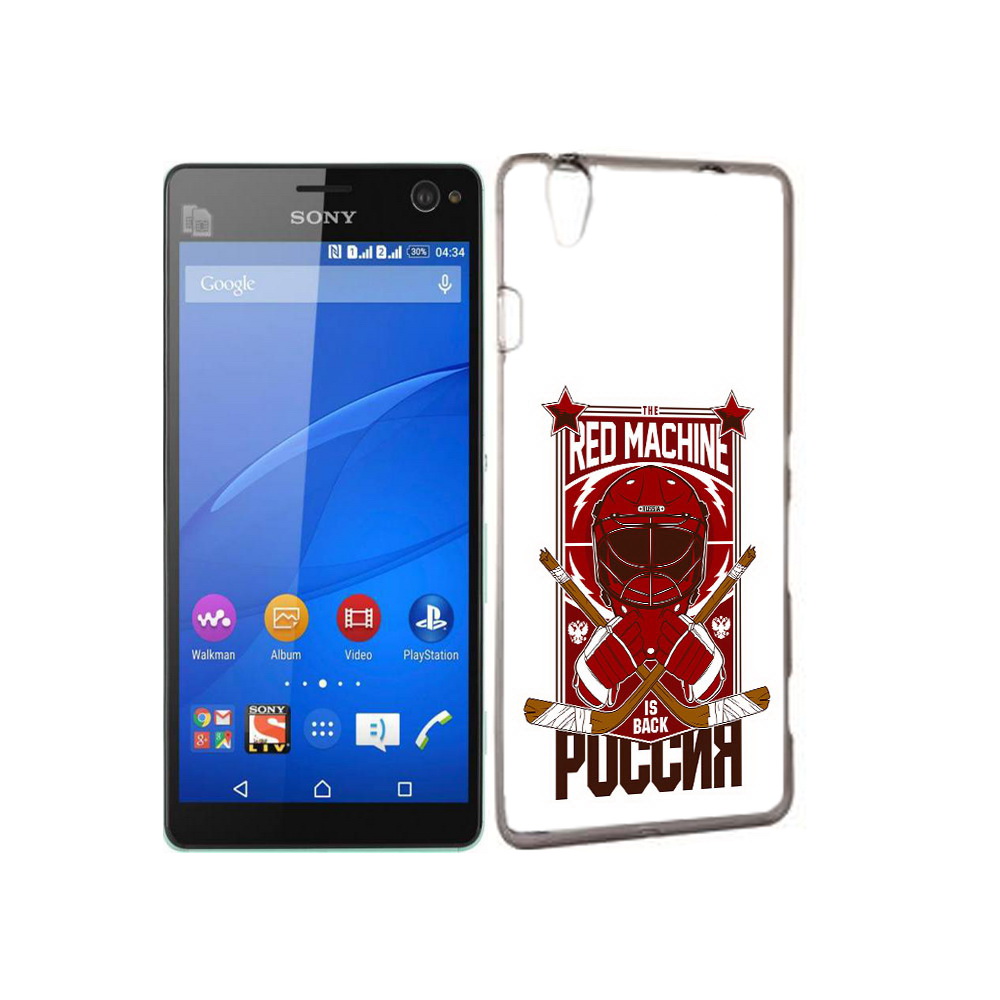 

Чехол MyPads Tocco для Sony Xperia C4 хоккей россия, Прозрачный, Tocco