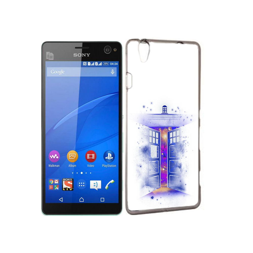 

Чехол MyPads Tocco для Sony Xperia C4 фиолетовый уголок абстракция, Прозрачный, Tocco