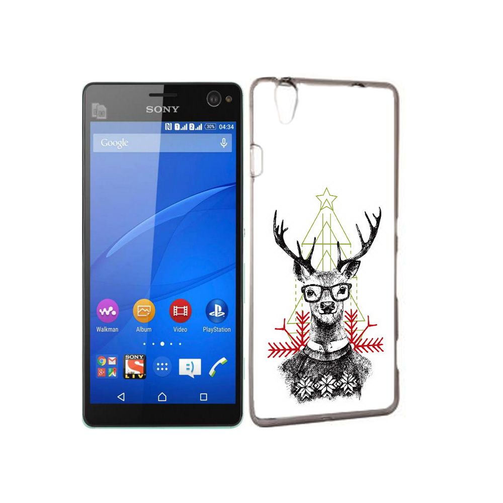 

Чехол MyPads Tocco для Sony Xperia C4 умный олень, Прозрачный, Tocco
