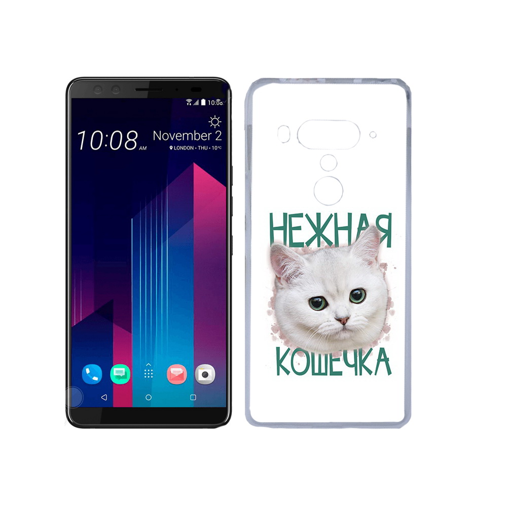 

Чехол MyPads Tocco для HTC U12+ нежная кошечка, Прозрачный, Tocco