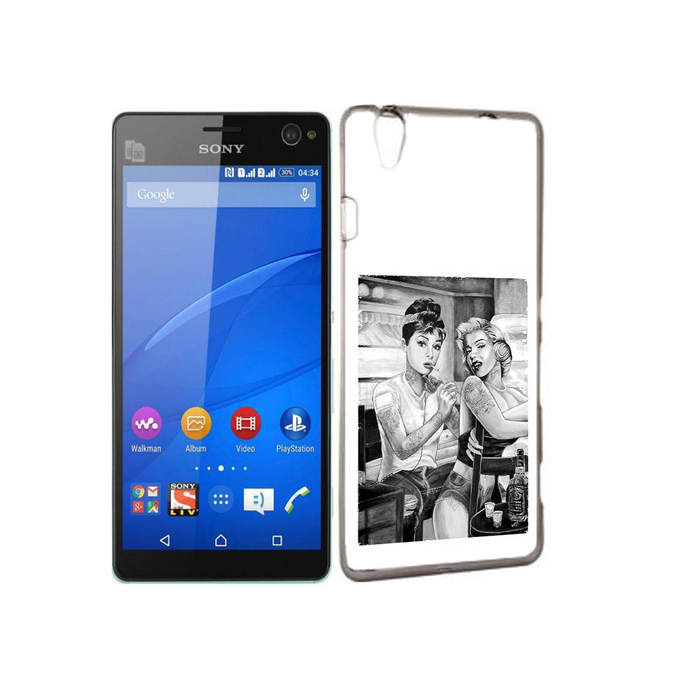 

Чехол MyPads Tocco для Sony Xperia C4 тату мастер, Прозрачный, Tocco