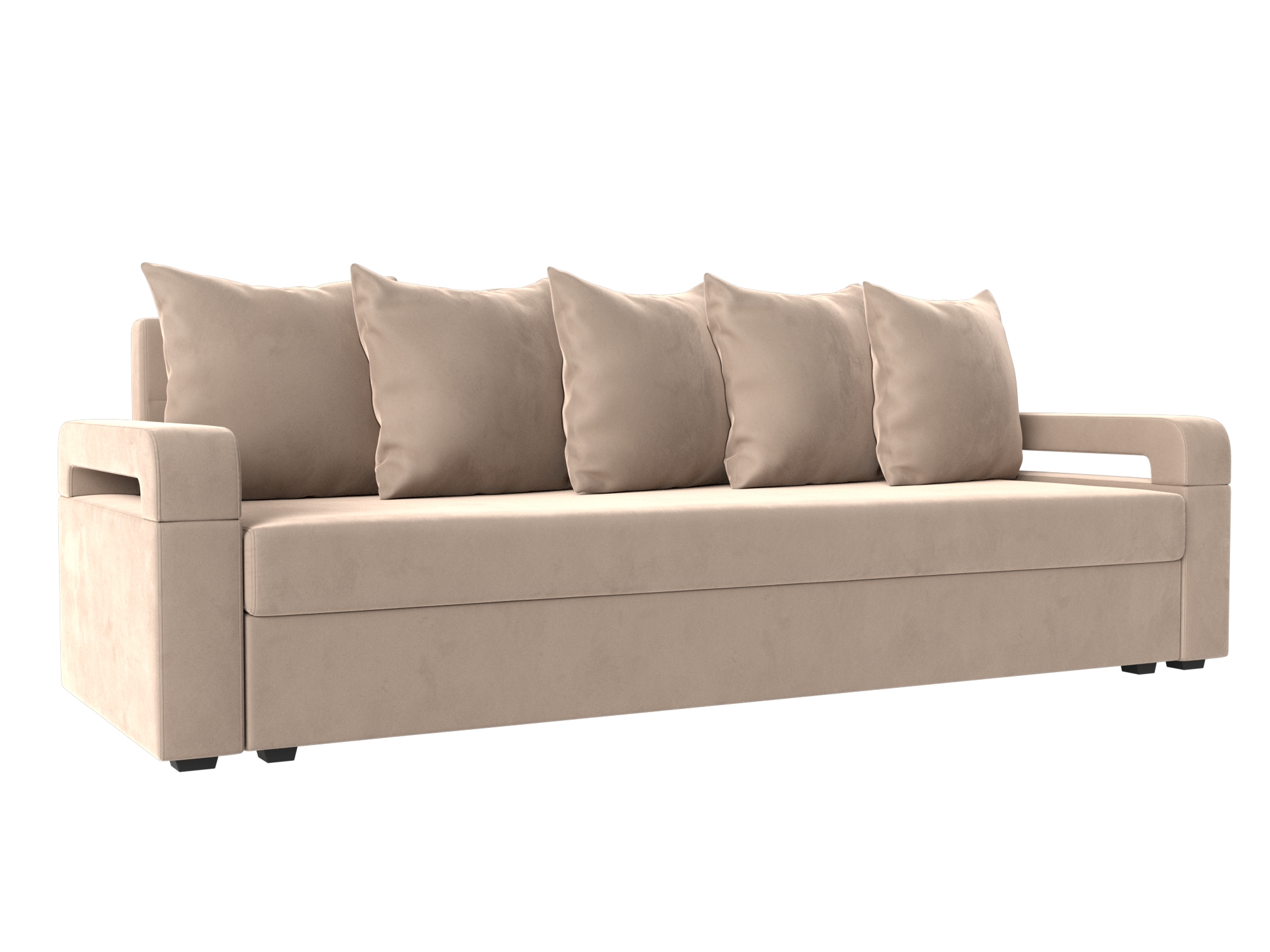 

Прямой диван Гермес Лайт велюр бежевый, Прямой диван Гермес Лайт