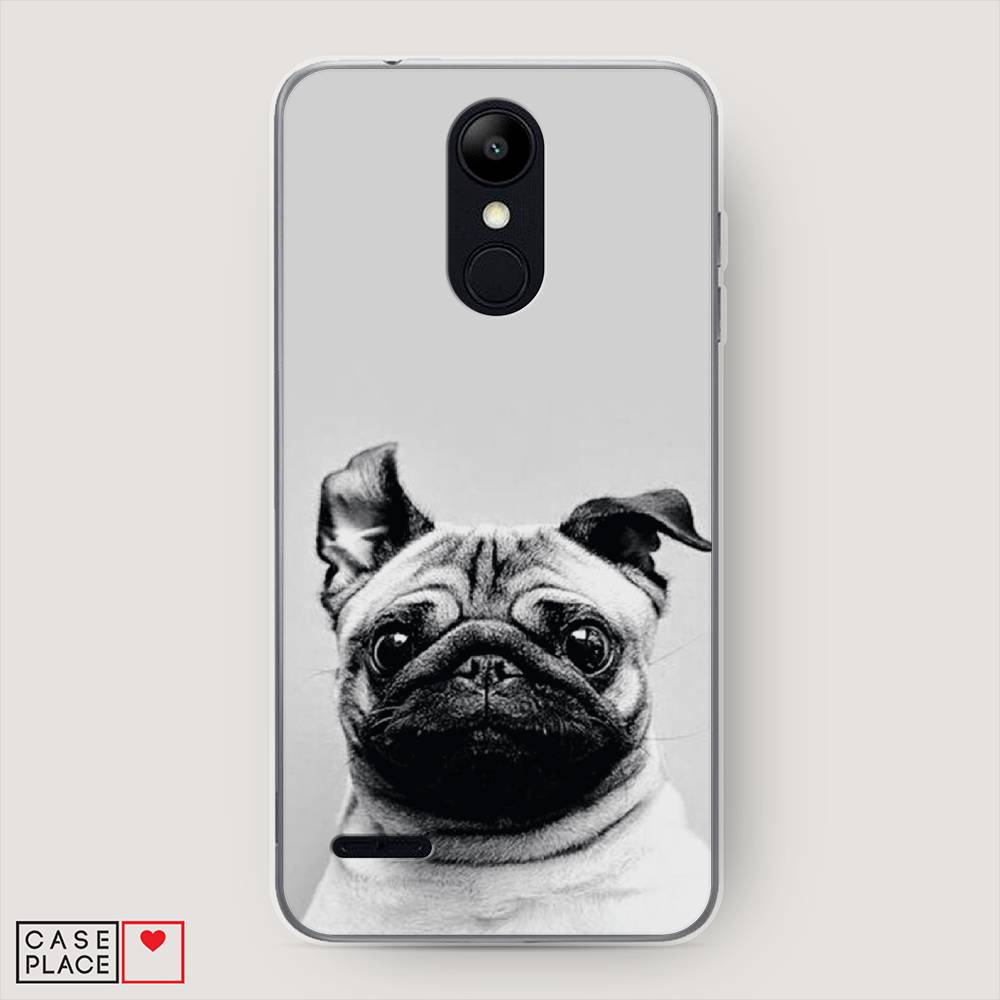 

Чехол Awog на LG K9 (K8 2018) "Ушастый мопс", Серый, 83750-1