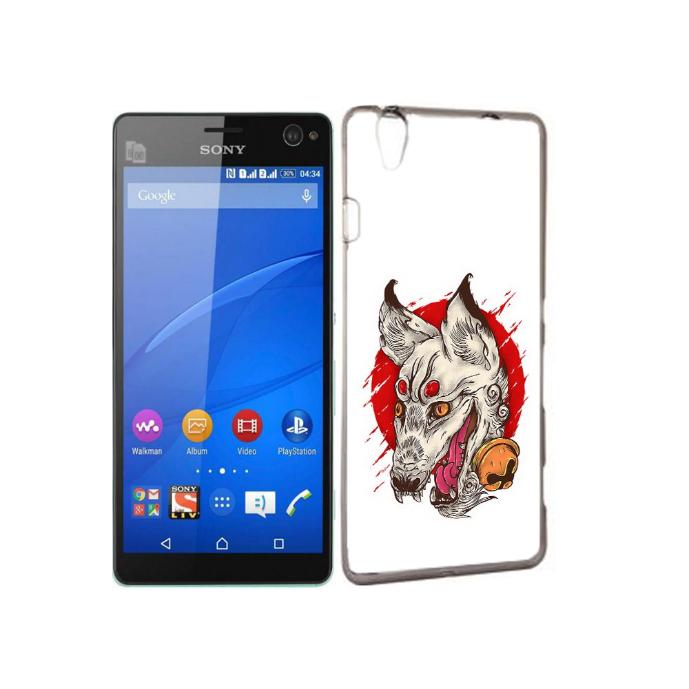 

Чехол MyPads Tocco для Sony Xperia C4 страшная собака, Прозрачный, Tocco