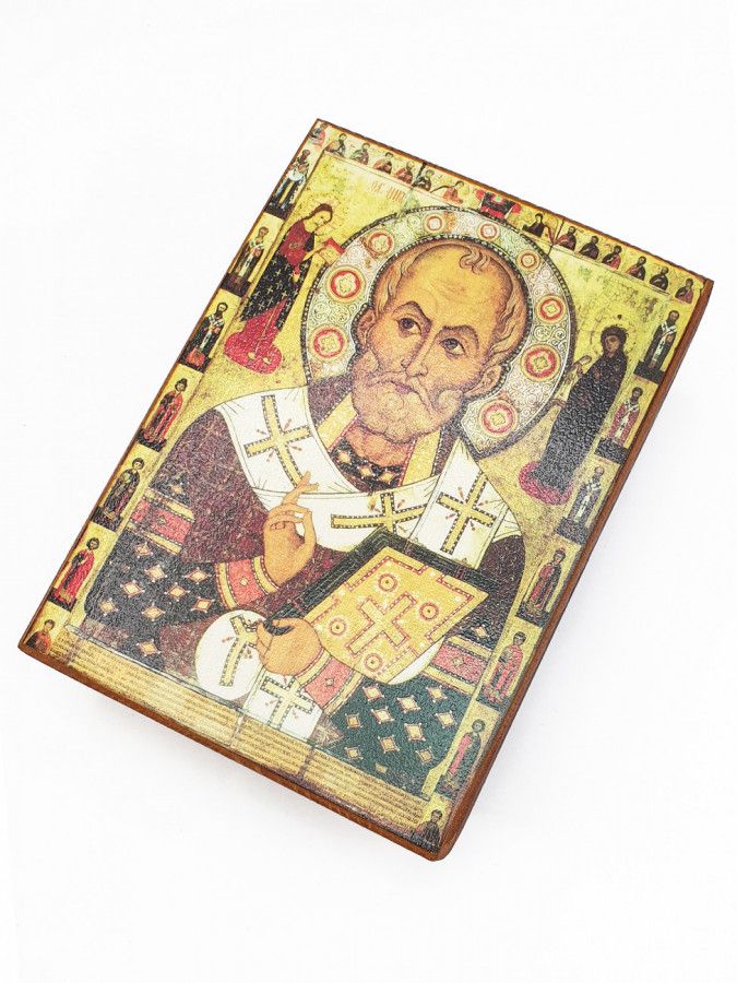 

Икона Николай Угодник (Чудотворец), под старину, 10х14 см