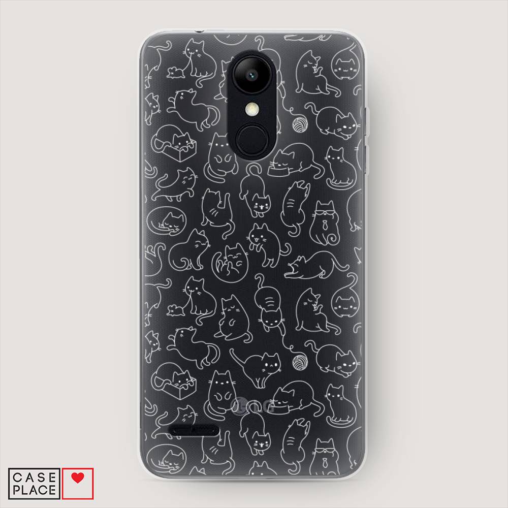 

Чехол Awog на LG K9 (K8 2018) "Шкодливые котики", Черный;белый;серый, 83750-2