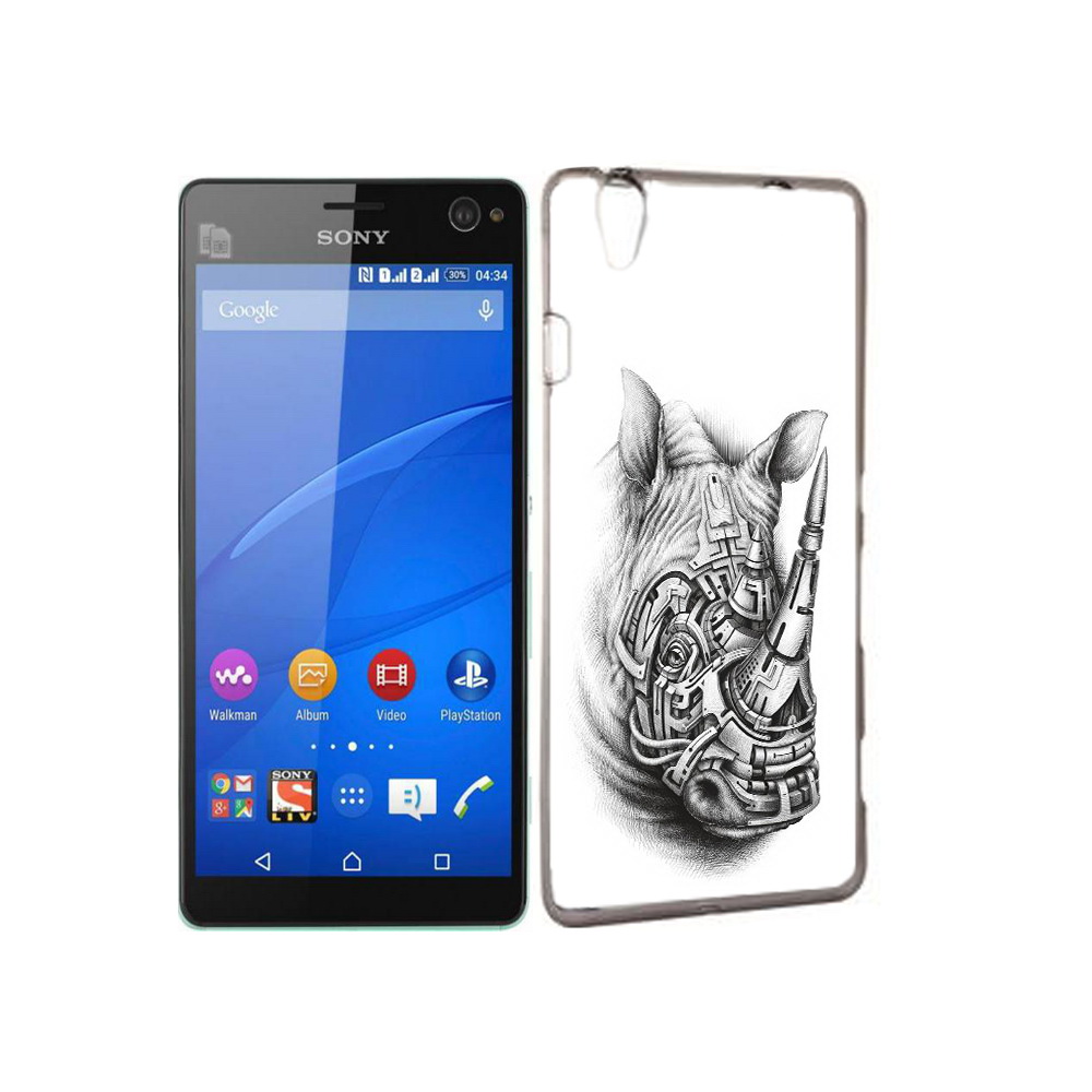 

Чехол MyPads Tocco для Sony Xperia C4 стальной носорог, Прозрачный, Tocco