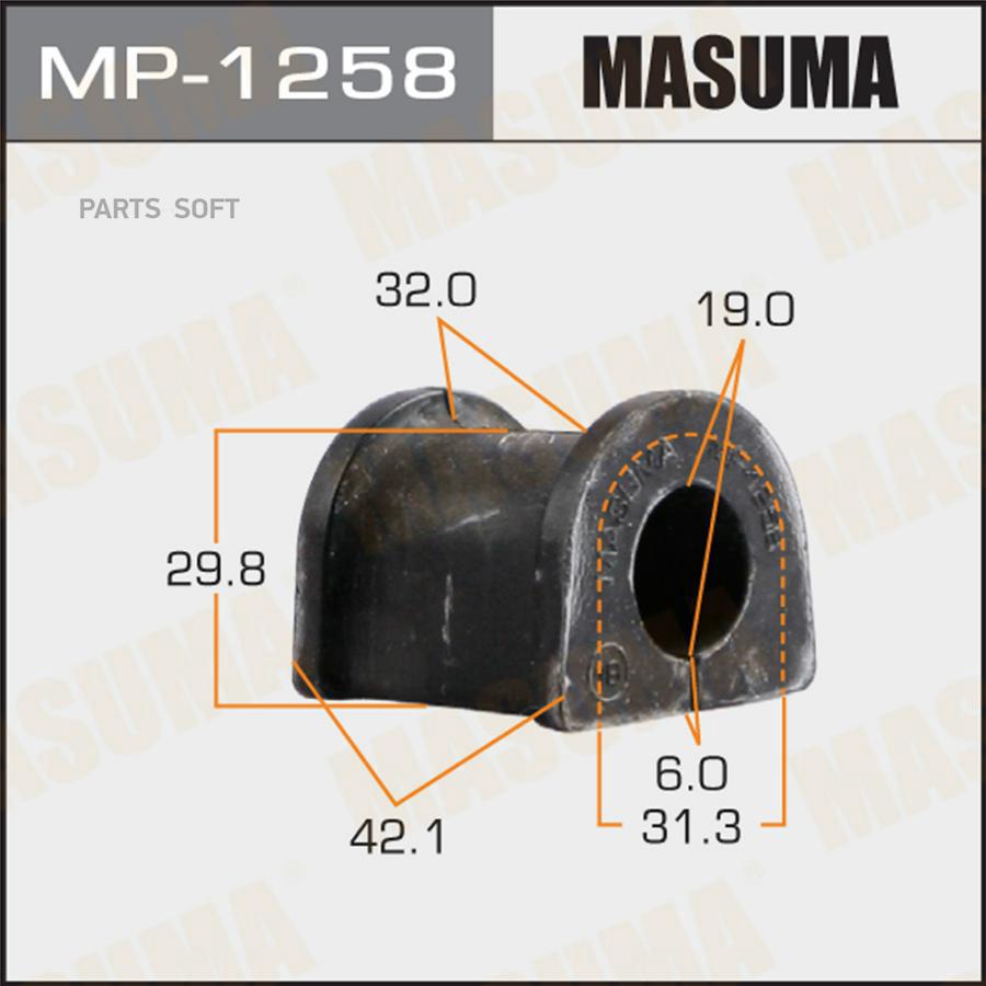 

MASUMA втулка стабилизатора rear уп.2шт, цена за 1шт MP1258