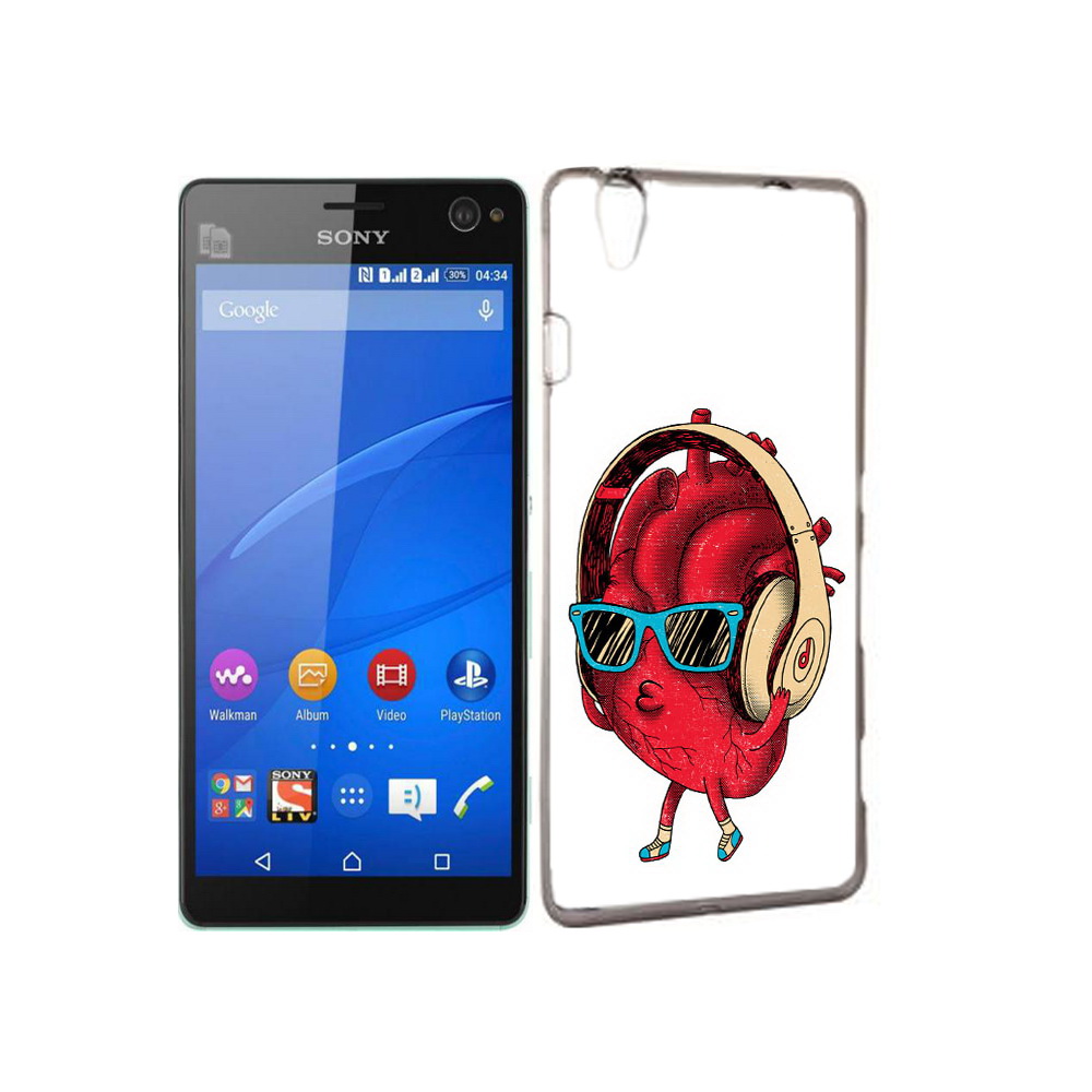 

Чехол MyPads Tocco для Sony Xperia C4 слушай сердце, Прозрачный, Tocco