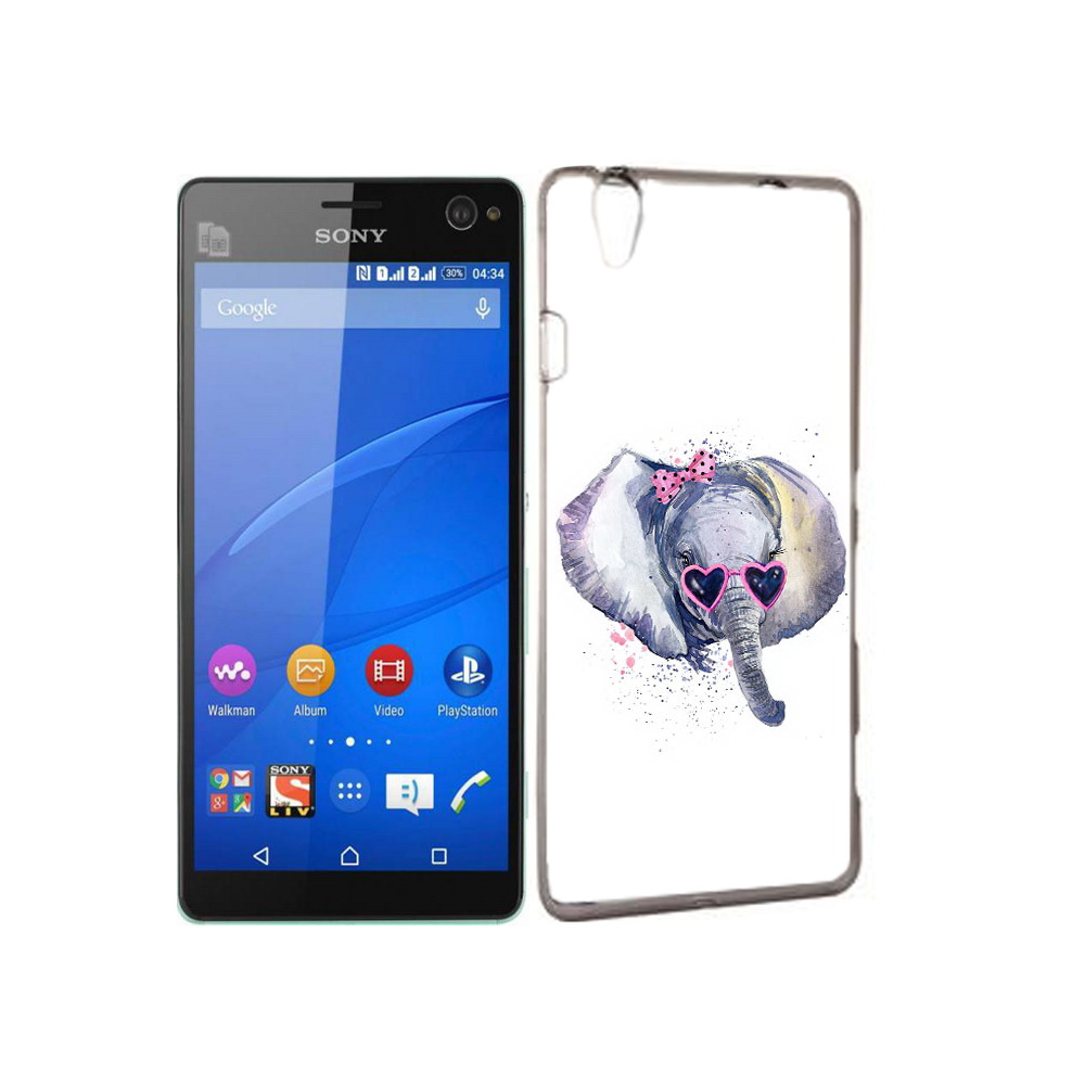 

Чехол MyPads Tocco для Sony Xperia C4 слоник в очках, Прозрачный, Tocco