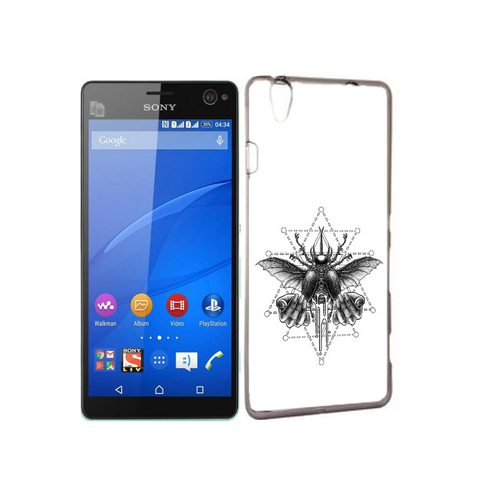 

Чехол MyPads Tocco для Sony Xperia C4 скарабей, Прозрачный, Tocco
