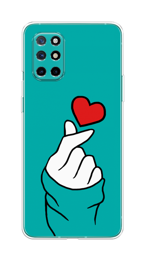 

Чехол Awog на OnePlus 8T / ВанПлас 8T "Маленькое сердечко", Голубой;белый;красный, 151150-7