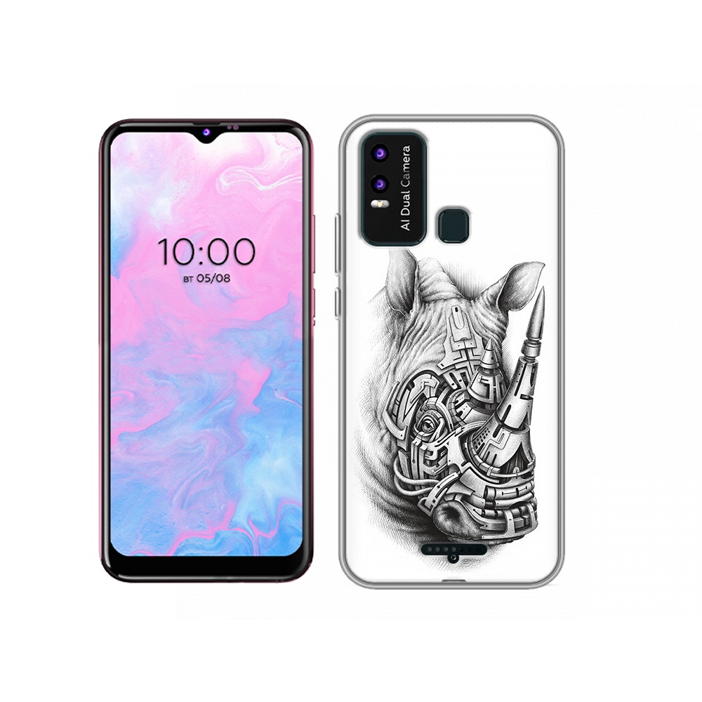 

Чехол MyPads Tocco для BQ 6630L стальной носорог, Прозрачный, Tocco