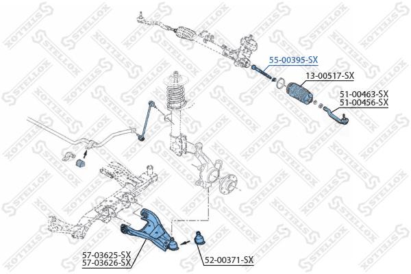 

Рулевая тяга Stellox 5500395SX