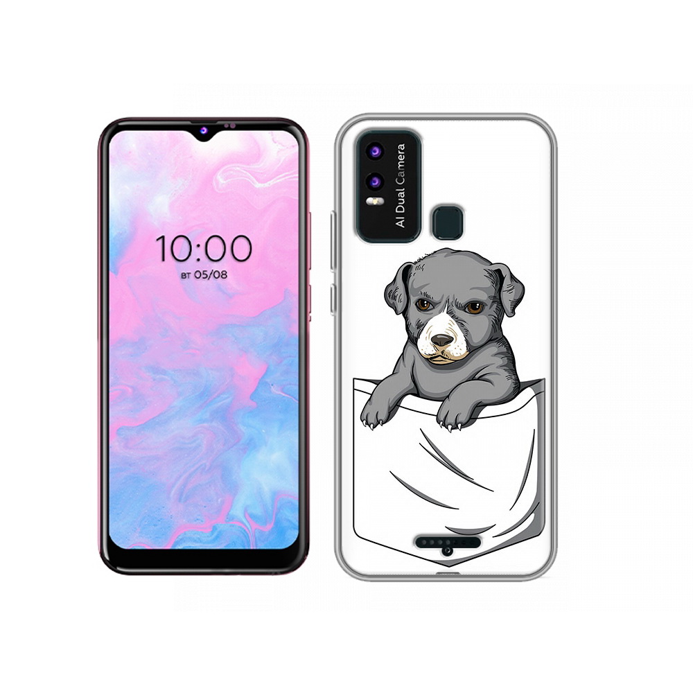 

Чехол MyPads Tocco для BQ 6630L собачка в кармане, Прозрачный, Tocco