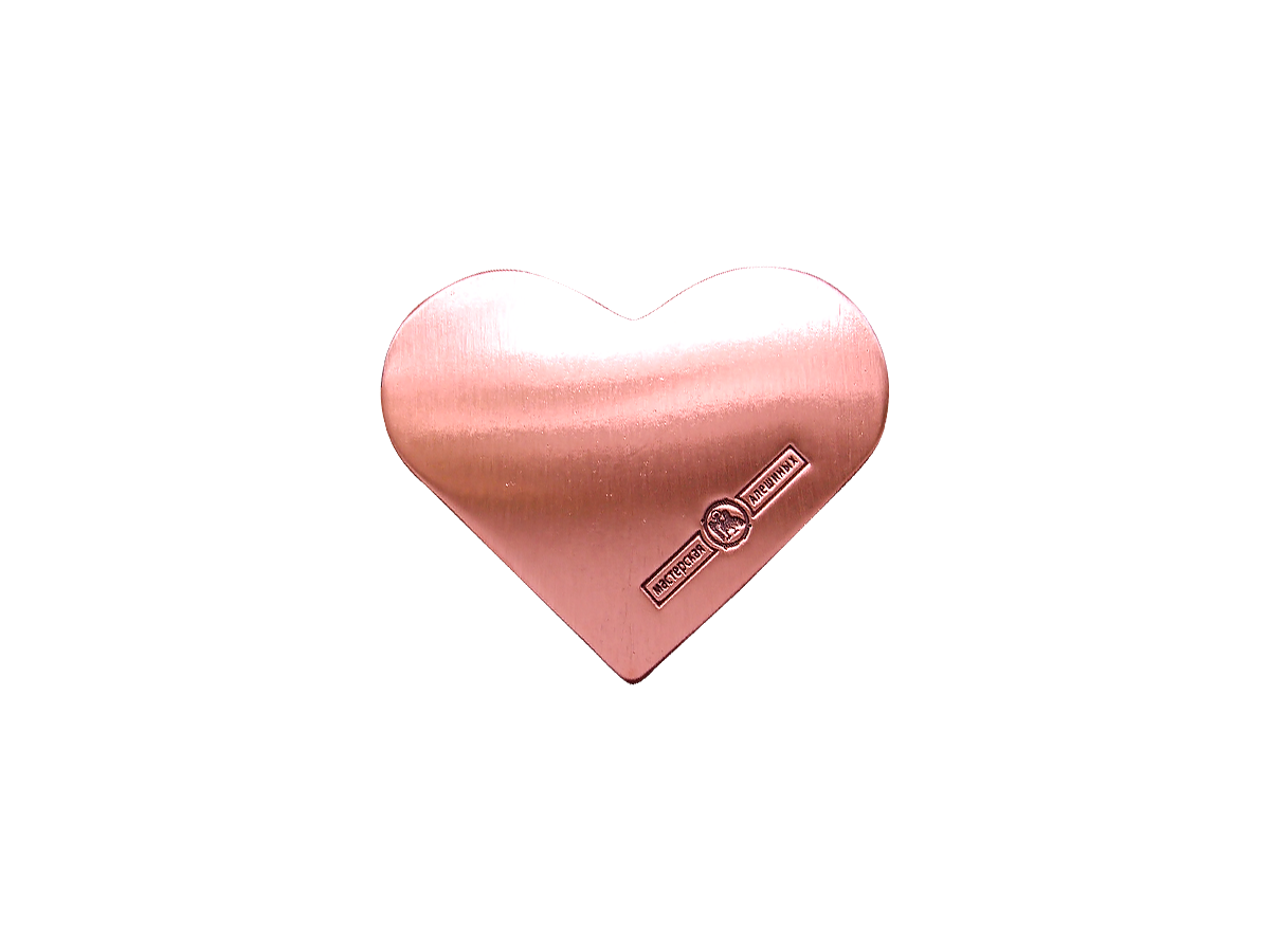 

Пятак медный Мастерская Алешиных "Сердце" толщина 0,8 мм, Т25.24.01.00