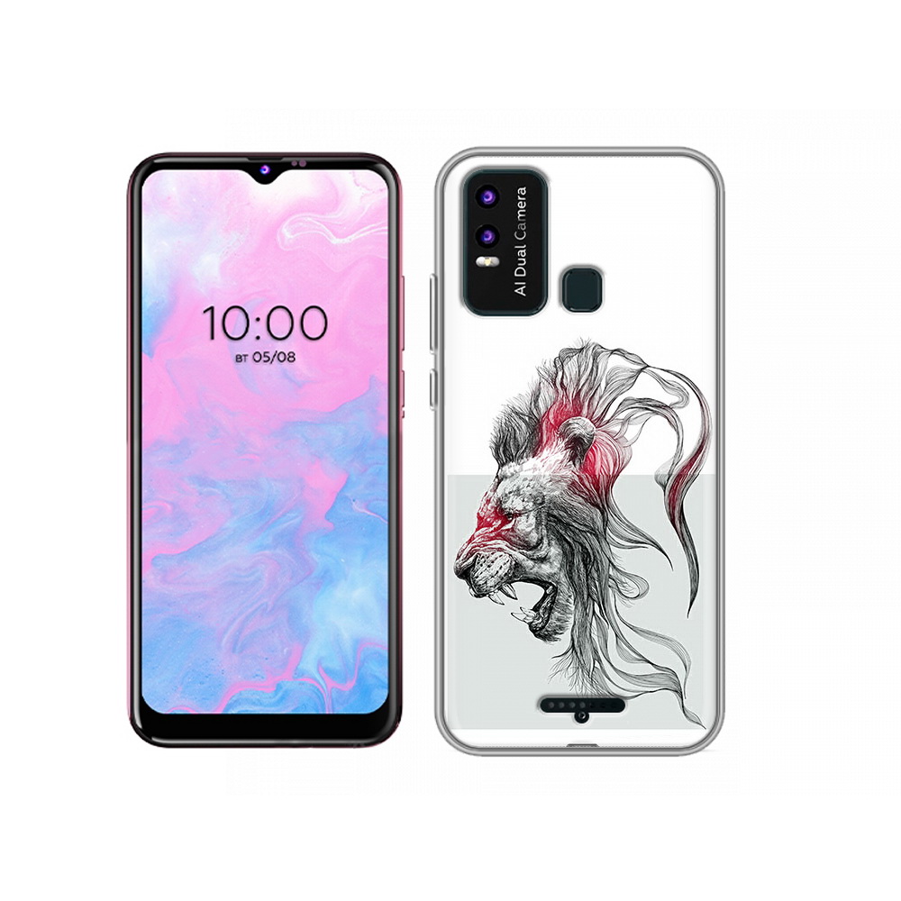 

Чехол MyPads Tocco для BQ 6630L разъяренный лев, Прозрачный, Tocco