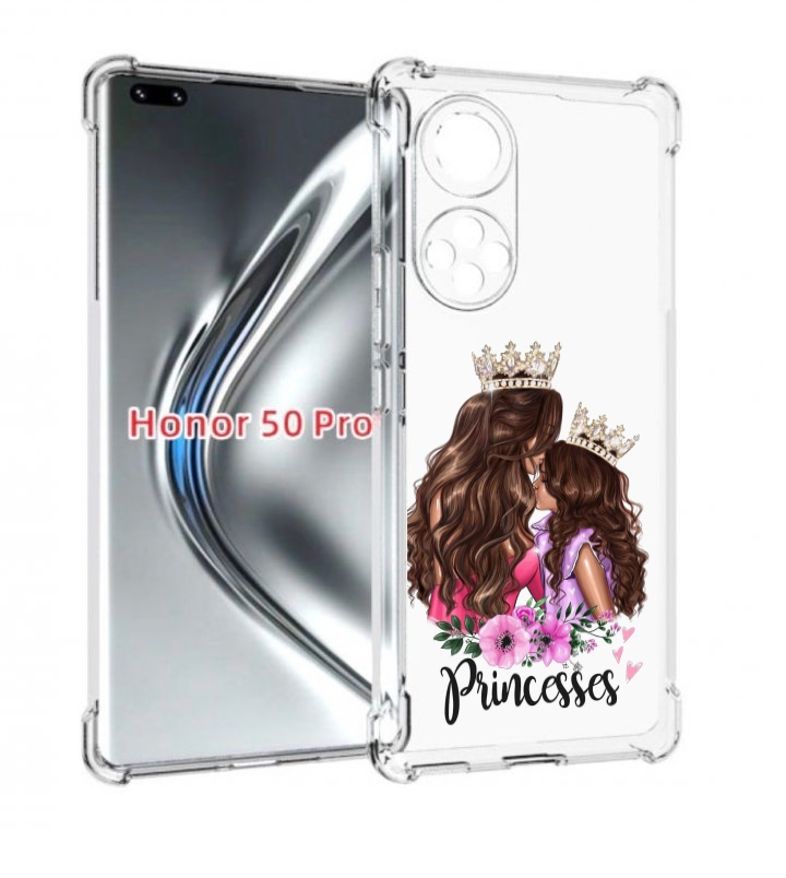 

Чехол бампер MyPads Принцессы женский для Honor 50 Pro/No, Прозрачный, Tocco