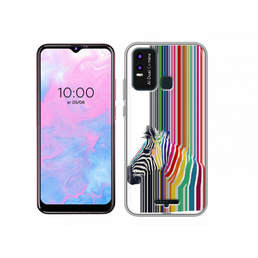 

Чехол MyPads Tocco для BQ 6630L радужная зебра, Прозрачный, Tocco