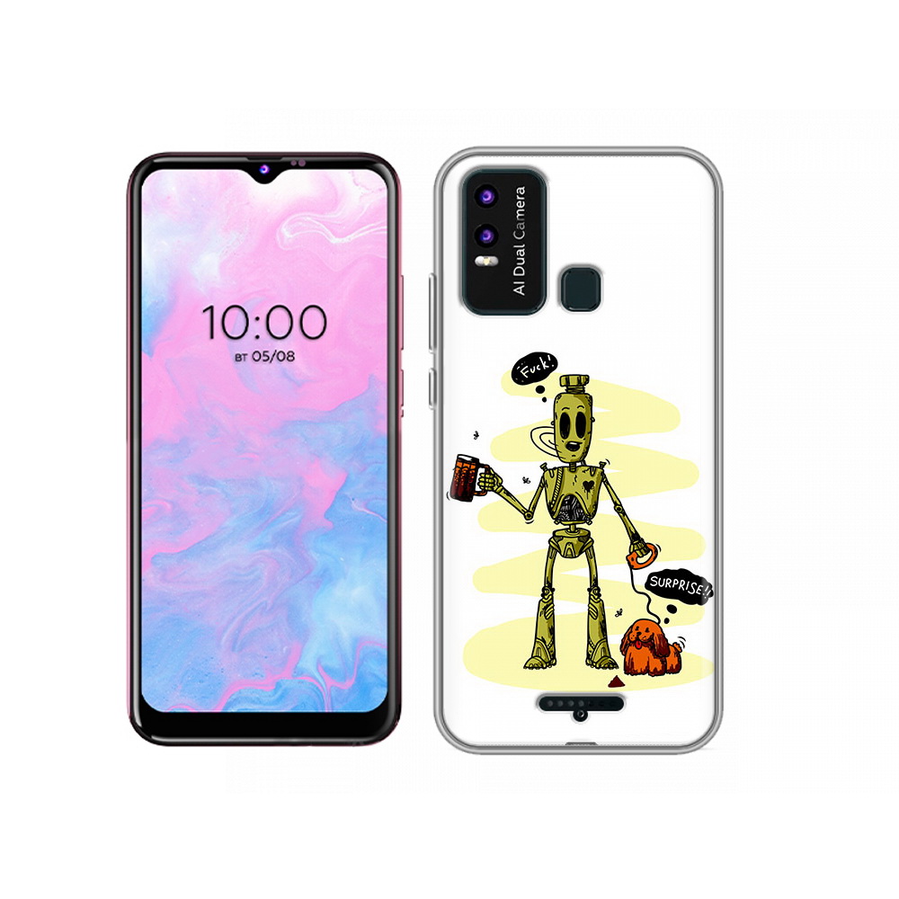 

Чехол MyPads Tocco для BQ 6630L прикольный робот, Прозрачный, Tocco