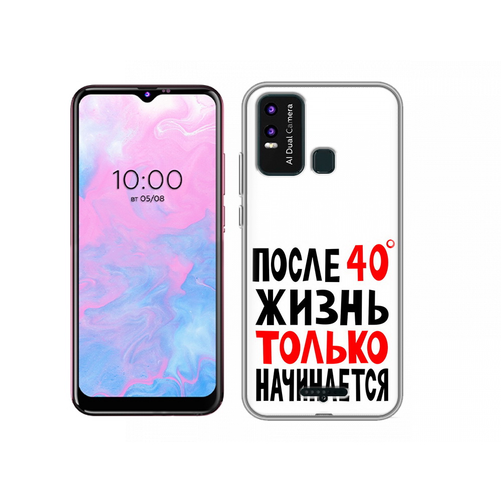 

Чехол MyPads Tocco для BQ 6630L после 40 жизнь начинается, Прозрачный, Tocco