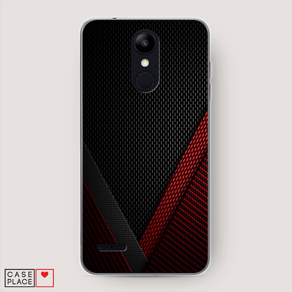 

Чехол Awog на LG K9 (K8 2018) "Красный карбон", Черный;красный, 83750-3