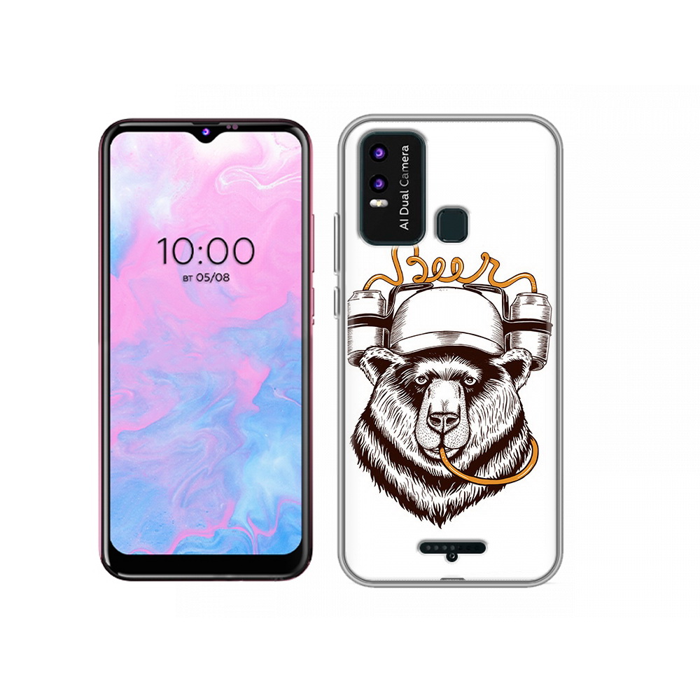 

Чехол MyPads Tocco для BQ 6630L пивной медведь, Прозрачный, Tocco