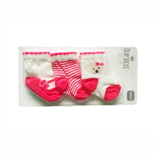 Носки детские Olay Socks 7 01 0009, белый, розовый, 45510