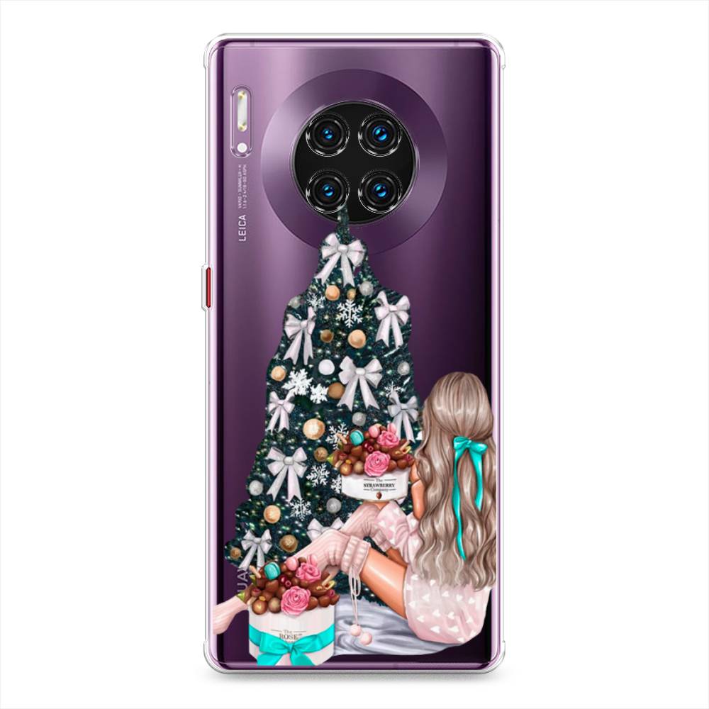 

Чехол на Huawei Mate 30 Pro "New Year", Зеленый;бежевый;голубой, 610450-5