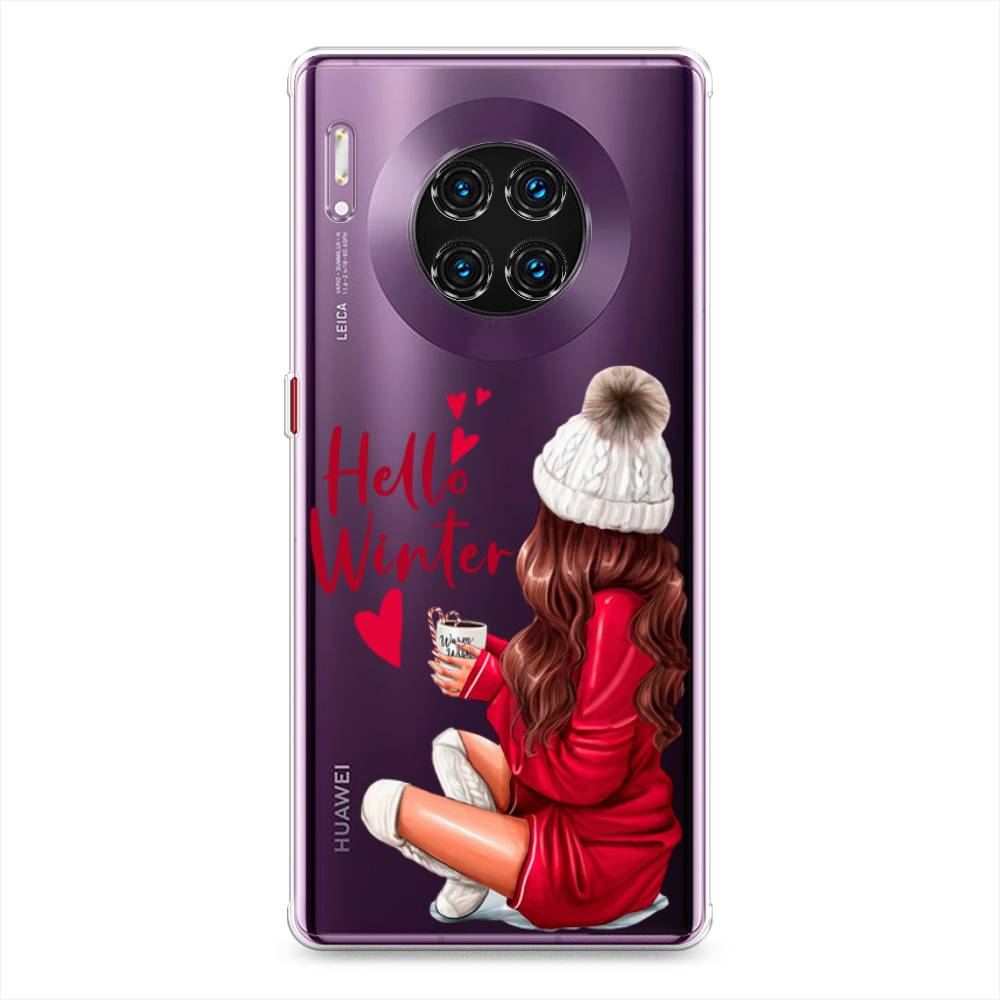 

Чехол на Huawei Mate 30 Pro "Hello winter", Красный;белый;коричневый, 610450-5