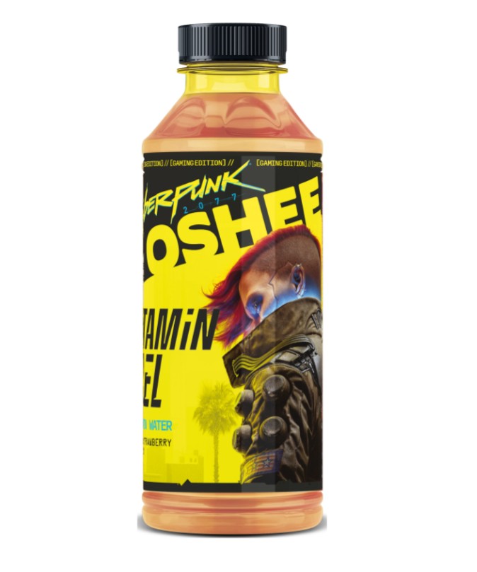 Вода витаминизированная Oshee Cyberpunk Vitamin Fuel Персик , клубника, 0,555 л х 6 шт