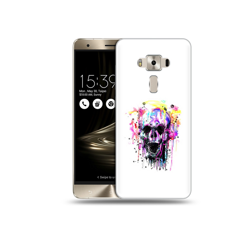 Чехол MyPads Tocco для Asus ZenFone 3 граффити череп