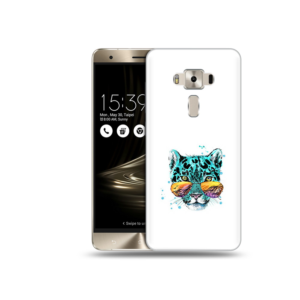 

Чехол MyPads Tocco для Asus ZenFone 3 голубой лео, Прозрачный, Tocco