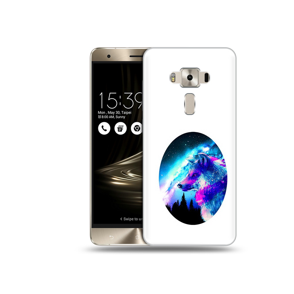 

Чехол MyPads Tocco для Asus ZenFone 3 голубой волк, Прозрачный, Tocco